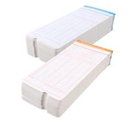 TEHAUX 200 Sheets Attendance Cards for Time Recorder, Employee Clocking Cards Paperboard Material, Convenient to Use and Sturdy Font, for Office Staff Check-in and Attendance Recording