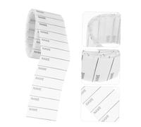 TEHAUX 200pcs DIY Writable Washable Clothing Name Labels with Pen Blank Fabric Tags for School Uniforms Factory Workwear and Adult Clothes Heat Iron Application