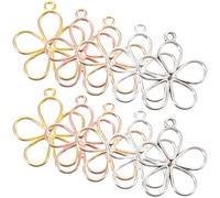 TEHAUX 200pcs Metal Petal Charms for DIY Jewellery Making