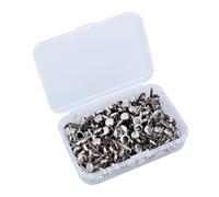 TEHAUX 200pcs Silver Metal Brads 6mm x 13mm Paper Fasteners with Storage Box 8mm Diameter Waterproof Anti-Rust for DIY Crafts Scrapbooking Office Use