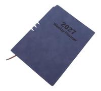 TEHAUX 2027 A5 Daily Planner Notepad for Work with 76 Sheets 152 Pages, Portable Pu and Paper Schedule Organizer Notebook, for Office and Note Taking, Business Planning and Daily Tracking