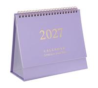 TEHAUX 2027 Desk Calendar with Twinwire Binding, Easy Flipping Monthly Planner Layout, Paper Material, Tabletop Standing Calendar for Home and School Use
