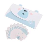 TEHAUX 20pcs Cute Polar Bear Cartoon Stationery Cards for Birthday Party Invitations and Thank You Notes with Adorable Woodland Animal Designs Compact for Versatile Use