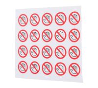 TEHAUX 20pcs Do Not Touch Warning Sticker Self-adhesive Pvc Decal with Highly Visible Design and Sturdy Material for Indoor Use in Factories, Complying with International Safety Standards