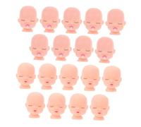 TEHAUX 20Pcs Doll Heads for Crafts Lightweight DIY Keychain Hanging Decor with Closed-eye and Pacifier Styles Safe Decorative Adornments for Dollhouse Home and Photo Activities