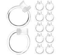TEHAUX 20pcs Drill Pen Magnifier Clip on, Round Diamond Pen Magnifying Lens with Clamp, Diamond Art Painting Magnifier for Nail Art 5D Painting Embroidery