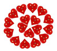 TEHAUX 20pcs Heart Shape Brooch Luminous Breastpin Flashing Glowing Lapel Valentine's Day Supplies Accessory Dress up Props Decor for Girlfriend DIY Valentine Day Random Style