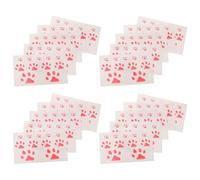 TEHAUX 20pcs Heat Sensitive Temporary Cat Paw Tattoos, Transfer Stickers Thermochromic Technology, Easy Application for Neck and Wrist, for Daily Use and Cosplay