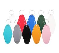 TEHAUX 20pcs Key Chain Labels Key Hanging Tags Workmanship Plastic Sturdy Material Identification Tags Not Easy to Fall for Flash Drives and Backpack Classify Things at Home Random Color