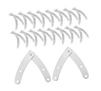 TEHAUX 20pcs Metal Box Lid Support Hinges for Jewelry and Boxes Soft Close Lid Support with Larger Contact Area Left Right Mountable Includes Mounting Screws for Secure DIY Installation