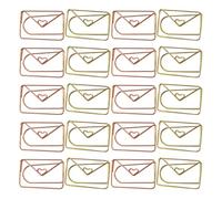 TEHAUX 20pcs Metal Envelope Paper Clips Set, Small Decorative Rose Gold and Gold Document Organizing Clips for Office, School, Students Desk Accessories