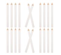 TEHAUX 20Pcs Nail Art Dotting Pen Wax Head, Self-Adhesive Point Drill Pen for Manicure, White Short DIY Nail Decoration Tool Set