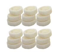 TEHAUX 20pcs Natural Loofah Bath Body Scrubber with Soap Holder, 1.25cm Thick White Loofah Pad for Exfoliating and Shower Washing, Eco-Friendly Bathing Accessories for Daily Use