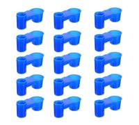 TEHAUX 20pcs Plastic Bird Water Dispenser for Cage with Blue Water Bottle, Convenient and Stable Feeding Cup for Pet Birds Such as Pigeons, Canaries, and Cockatiels