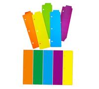 TEHAUX 20pcs Plastic Tab Dividers Ring Binders Mini Bookmark Ruler Index Tabs Portable Binder Separator for Planner Folder Lever Arch Files
