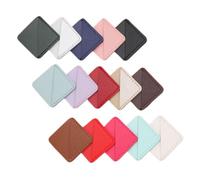 TEHAUX 20pcs PU Leather Square Corner Bookmarks Book Accessories for Teachers Students Women Versatile Page Markers for School Office Supplies DIY Friendly Reading