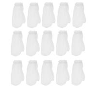 TEHAUX 20pcs Reusable Aquarium Filter Bags White Pp Mesh Filter Socks for Fish Tank Sump Tank Use, Efficiently Filtering Waste and Decaying Plants in Tropical Aquariums