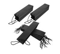 TEHAUX 20pcs Reusable Kraft Paper Wine Bags with Handle Sturdy Single Bottle Carrier Pouches for Weddings Anniversaries Parties and Seasonal Celebrations