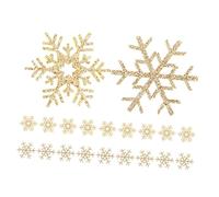 TEHAUX 20pcs Snowflake Cloth Sew on Patches for Clothing, Easy to Sew and Cut Fabric Appliques, for Weddings and Parties, Stylish and Cute Hair Accessories Embellishments