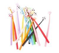 TEHAUX 20pcs Soccer Shape Gel Ink Pens with 0.5mm Black Ink, Lightweight Plastic Bobblehead Wiggle Pens for School, Office, Creative Projects and Team Signing Activities, Random Color