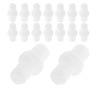 TEHAUX 20pcs Toilet Brush Handle Connector with 16mm Threaded Screw Joint White Pp Plastic Adapter for Toilet Brush Head Attachment Compatible for Bathroom Replacement Parts