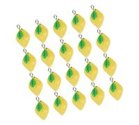 TEHAUX 20pcs Yellow Resin Lemon Charms for Jewelry Making, Easy to Use with Cords or Chains, for Necklace Making Supplies and Art Craft Projects with Fresh and Stylish Design