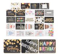 TEHAUX 24 Pack Birthday Cards Multipack with Envelopes, Assorted Designs | Paper Greeting Cards, 20 x 15 cm, Smooth Writing Surface for Friends and Family