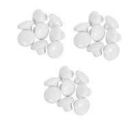 TEHAUX 24 pcs White Ceramic Round Drawer Handles Kitchen Cabinet Pulls for Cupboards and Bathroom Smooth Polished Surface Easy Installation with Screws Modern Minimalist Design
