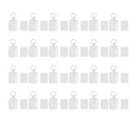 TEHAUX 24pcs Acrylic Photo Frame Keychains Key Rings with Assorted Colours, Delicate and Stylish Bag Decorations, for Clipping to Backpacks Or Party Favour Accessories