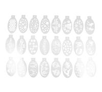 TEHAUX 24pcs Face Paint Stencils - Christmas Painting Template Reusable Party Xmas Stencils Holiday Snowman Face Kit Carnival Makeup 5×3 Inch