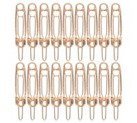 TEHAUX 24pcs Golden Metal Hair Clips Set Flat Safety Pin Hair Barrettes for Women Mini Straight Hairpins for Front Bangs Styling for Daily Use
