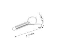 TEHAUX 24pcs Large Metal Spring Latch Hooks for Pet Cage Doors Sturdy Finger Spring Lock for Rabbit Dog Cat Bird Cages Space-saving Compact Design Ensures Secure Fixing and Enhanced