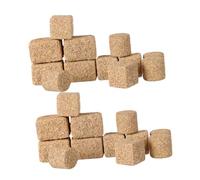TEHAUX 24Pcs Miniature Faux Hay Bales Realistic Farm Decor for DIY Craft Projects Dollhouse Accessories and Party Decoration and Shapes