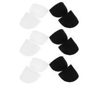 TEHAUX 24pcs No-sew Dress Shoulder Pads with Self-Adhesive Fasteners, Thickened Soft Sponge Cushioned Inserts for Blazer Jackets and Suit Coats, Black White Set for Tailoring