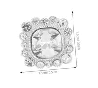 TEHAUX 24pcs Rhinestone Crystal Sewing Buttons for Clothing and Crafts Silver Shank Embellishments for Wedding Dresses Bags Shoes Multipurpose DIY Decoration with Secure and Precision Cut