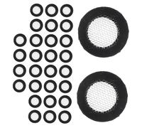 TEHAUX 24pcs Rubber Washers with Mesh Filter Net for Shower Hose and Faucet Plumbing Gaskets with High-efficiency Particle Filtration Fit for Secure Leak Prevention