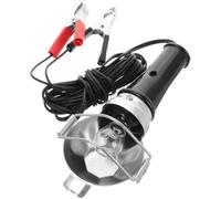TEHAUX 24V Automotive Inspection Lamp, Heavy Duty Drop Work Light with 3 M Cable & Battery Clips, Portable Trouble Light for Lorry/Truck Mechanic Repairs & Outdoor Emergencies (Metal Cage)