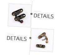 TEHAUX 25pcs Antique Iron Right Latch Hook Hasp Wood Box Lock Clasps with Retro Design High Strength Resistant Horn Locks for Jewelry Boxes and Small Cases