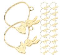 TEHAUX 25pcs Rabbit Shape Open Bezel Pendants Metal Hollow Frame Charms for DIY Jewelry Making Alloy Craft Pendants for Resin Filling Earrings and Necklaces Accessories
