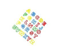 TEHAUX 26 Pcs DIY Alphabet Dough Tools Set Colourful Plasticine Moulds Easy-Grip Cutters Educational Toy for Kids Indoor Outdoor Learning Capital Letter Play Set