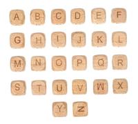 TEHAUX 260 Pcs Beech Wood Alphabet Beads Bulk Natural Wooden Cube Letter Beads for Jewelry Making DIY Bracelets Educational Crafts Party Favors and Learning Activities