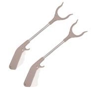 TEHAUX 2pcs 40cm Aluminum Alloy Litter Picker Grabber Sticks Trash Clamps Garbage Tongs Outdoor Cleaning Supplies for Waste Pickup and Trash Collection