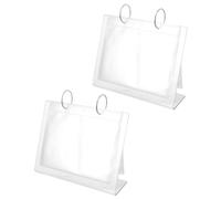 TEHAUX 2pcs Acrylic and Pvc Desktop Nail Art Sticker Display Stand for Easy Organization and Classify Stickers, Mini Photo Display Desk Suitable for Your Clients