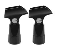 TEHAUX 2pcs Adjustable Microphone Clip Holder 3/8 Inch Screw Adapter for Mic Stands 20-25mm Sturdy Microphone Mount Clips Suitable for Interview and Recording Use