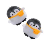 TEHAUX 2pcs Adorable Penguin Coin Purses for Black Plush Multi-Functional Storage with Neat Line Design Mini Cute Change Storage Bag for Students