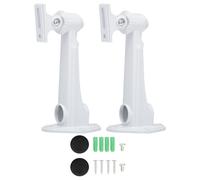 TEHAUX 2pcs Aluminium Alloy Camera Holder Wall Mount Camera Bracket Adjustable White Support Easy to Store Outdoor Use for Home Security