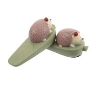 TEHAUX 2pcs Animal Door Stopper PVC Cute Decorative Doorstop Wedges Portable Wall Protector for Hardwood Tile Carpet Floors Safety Finger Pinch Prevention