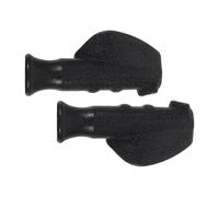 TEHAUX 2pcs Anti-Slip Rollator Hand Grips for Rolling Walker and Canes, Black PVC Contoured Replacement Handles, Reducing Wrist and Forearm Fatigue, for Rehabilitation and Daily Home Use