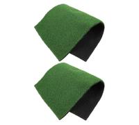 TEHAUX 2pcs Artificial Grass Turtle Basking Platform Mat for Aquatic Habitats, Plastic Lawn Shape with Comfortable Resting Space and Realistic Design for Bearded Dragon and Turtle