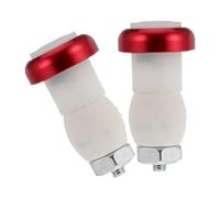 TEHAUX 2pcs Bike Handlebar End Indicator Light with LED Turn Signal, High Brightness and Low Power Consumption, Red Aluminium Alloy Safety Turning Light for Cycling